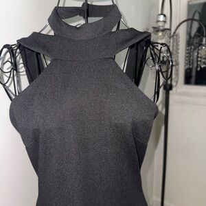 bebe Black Cocktail Bodycon Halter Dress